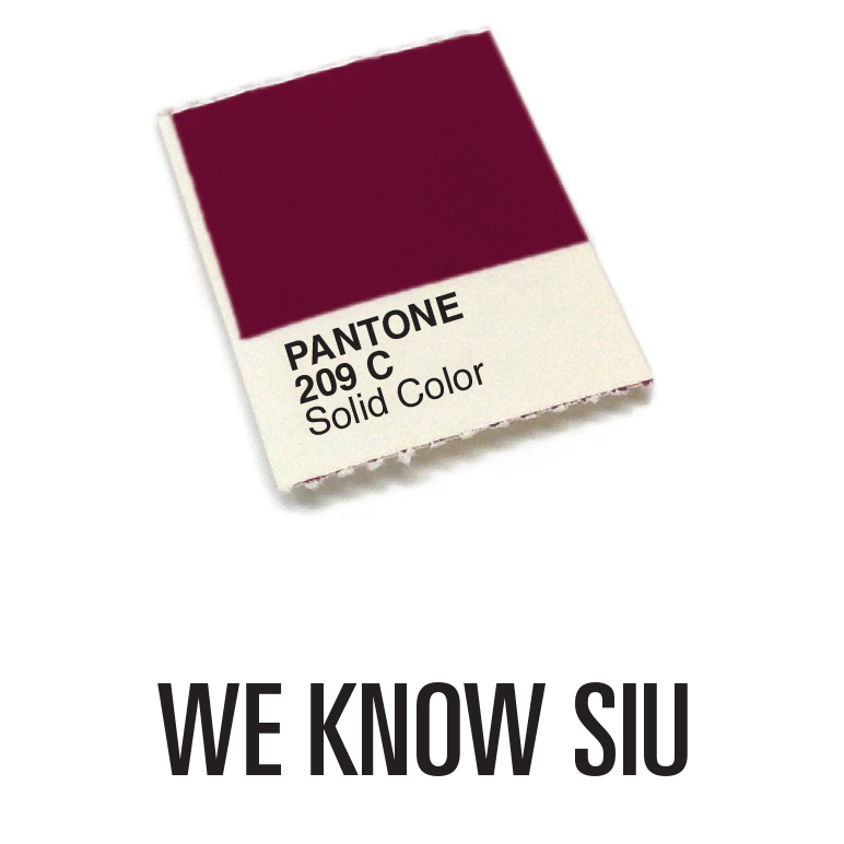 We Know SIU - PMS 209 C (maroon) swatch